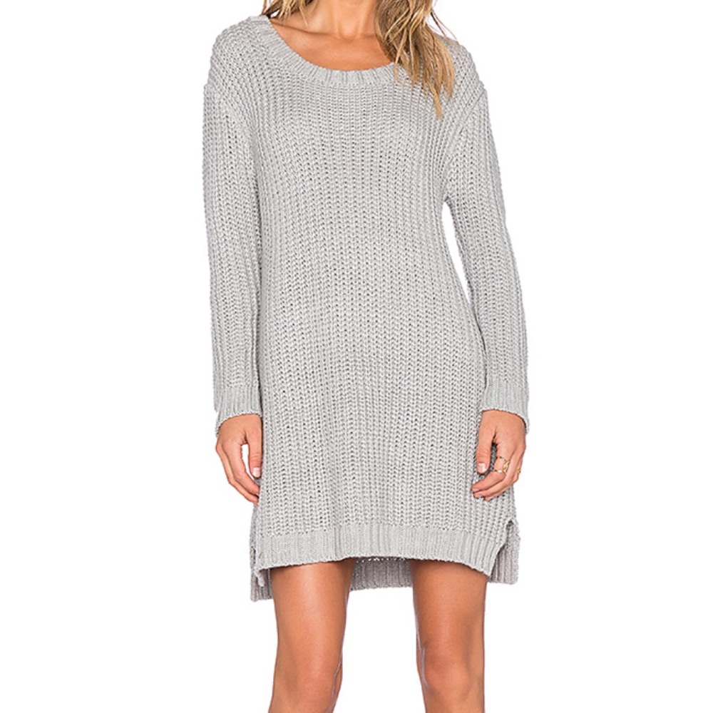 Lunar Rock Sweater Dress in Gray